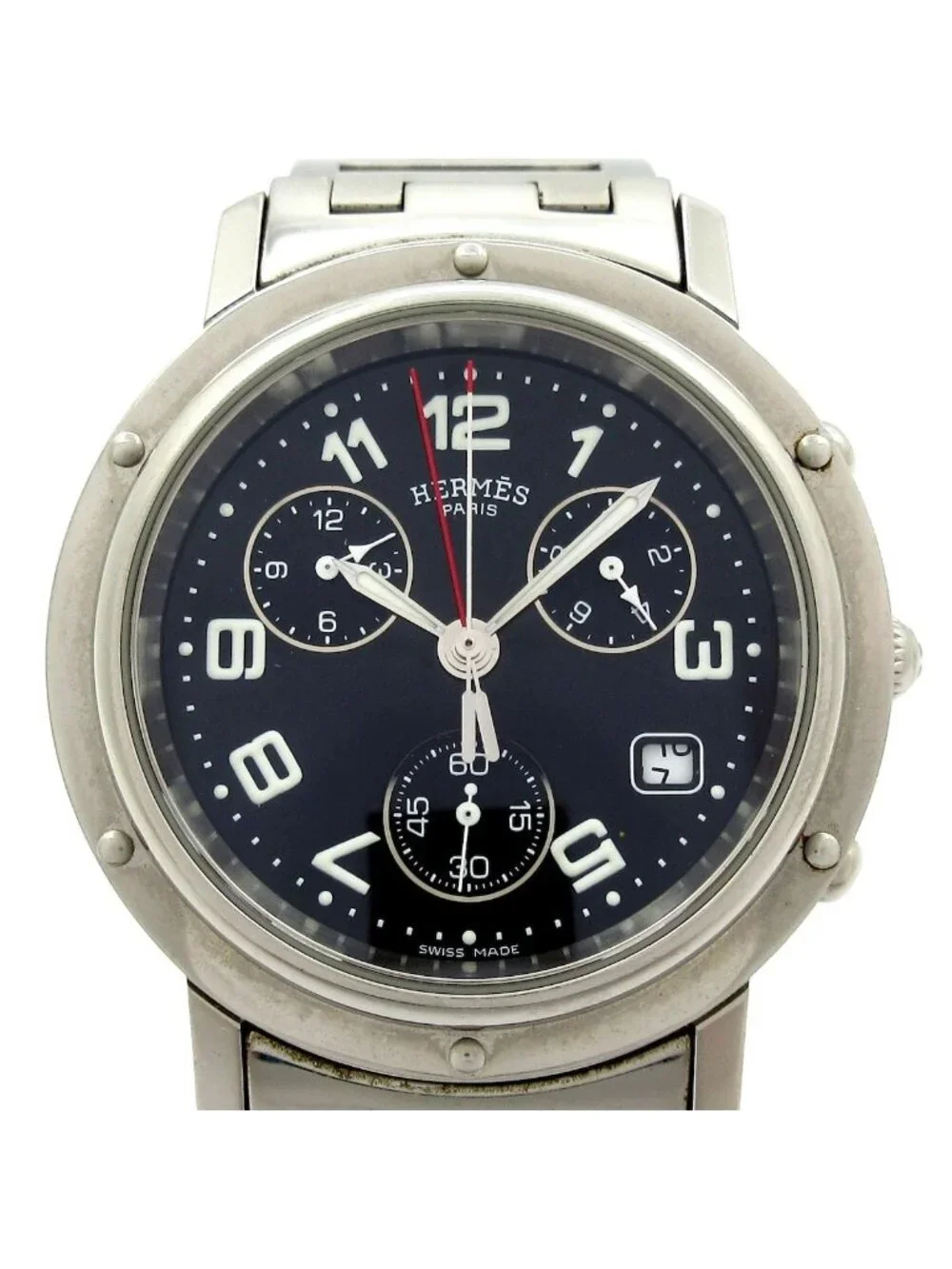 Hermes Watch Clipper Chrono Chronograph Black